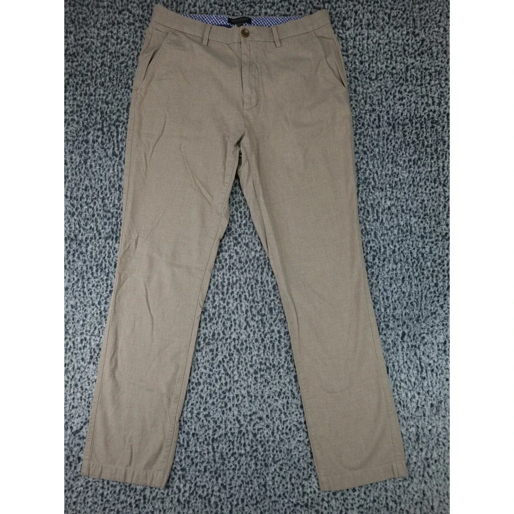 Banana Republic Kentfield Pant Mens 33x34 Khaki Cotton Straight Chino